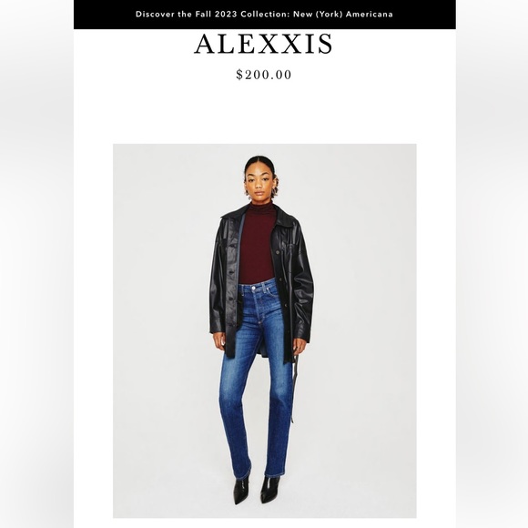 NWT AG Adriano Goldschmied Women's Alexxis Jeans, Metropolitan, 28 - Picture 7 of 14